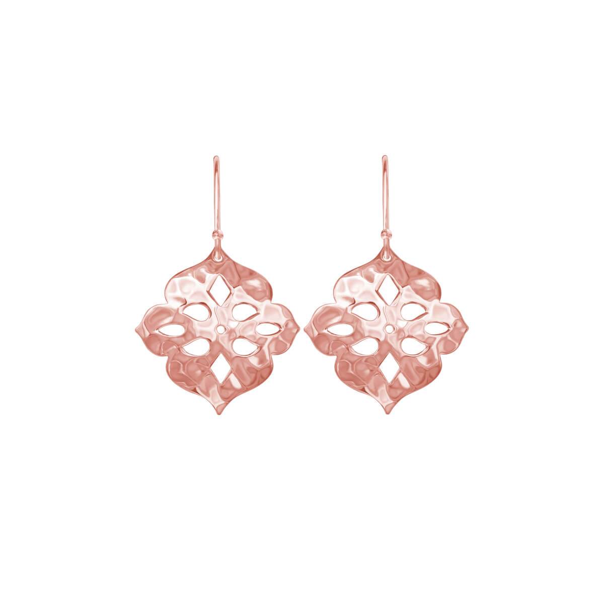 MURKANI Thai Princess Drop Earrings - Rose Gold Plate Earrings - Zabecca Living