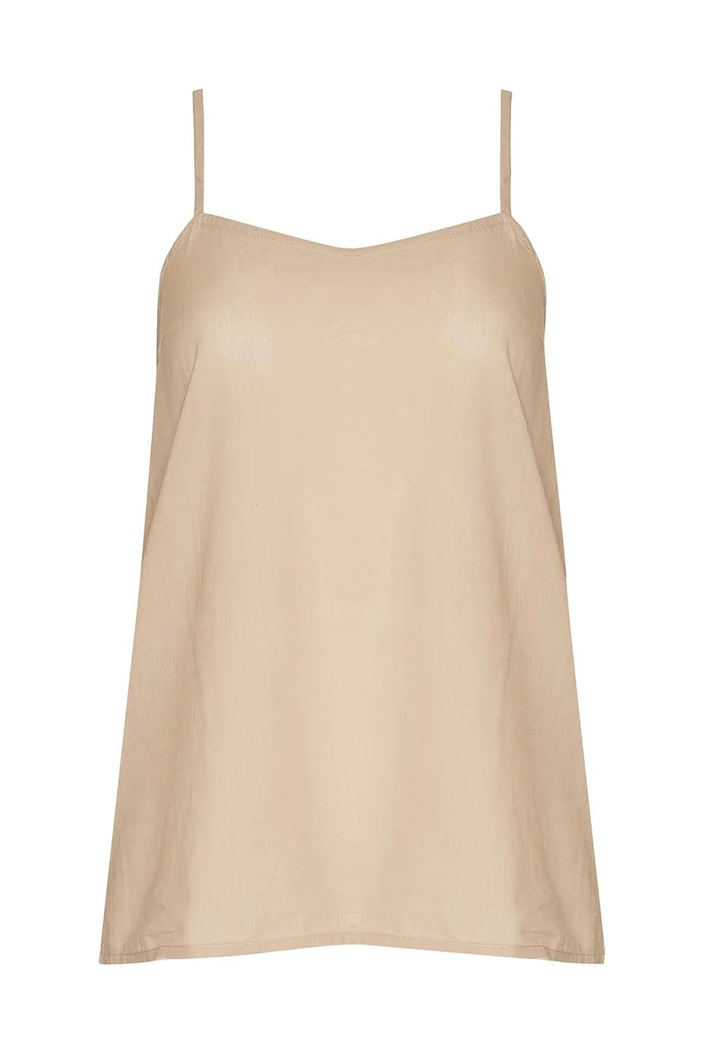 NAUDIC Cotton Cami Top - Moonbeam SINGLET - Zabecca Living