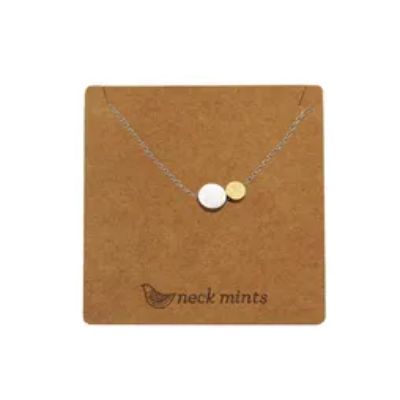 NECK MINTS 2 Tone Circle Necklace necklace - Zabecca Living