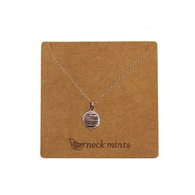 NECK MINTS Brushed Plain Disc Necklace necklace - Zabecca Living