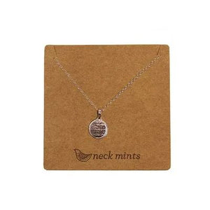 NECK MINTS Brushed Plain Disc Necklace necklace - Zabecca Living
