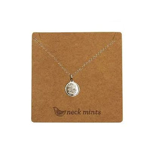 NECK MINTS Brushed Plain Disc Necklace necklace - Zabecca Living