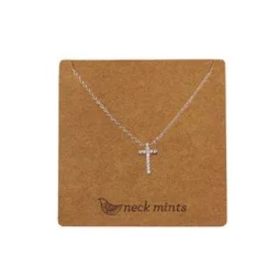 NECK MINTS Cubic Cross Necklace necklace - Zabecca Living