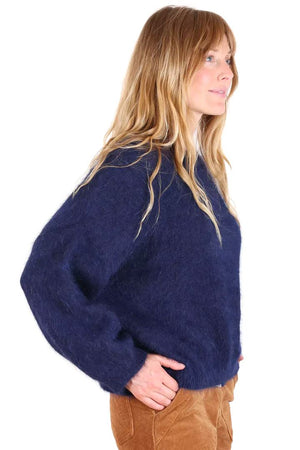 OLGA DE POLGA Montreal Angora Knit - Navy Jumpers + Knitwear - Zabecca Living