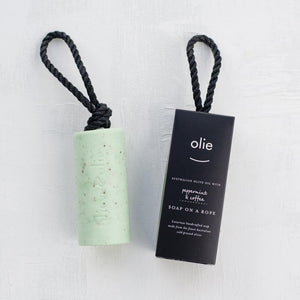 OLIEVE & OLIE Soap on a Rope - Peppermint & Coffee 250g SOAP - Zabecca Living