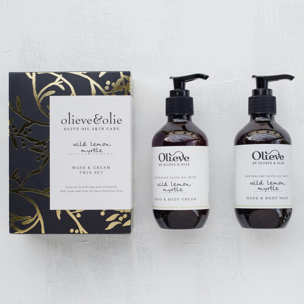 OLIEVE & OLIE Wash & Cream Twin Set - Wild Lemon Myrtle GIFT PACK - Zabecca Living