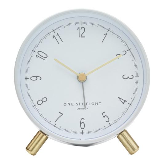 ONE SIX EIGHT LONDON Hannah Silent Alarm Clock - White CLOCK - Zabecca Living