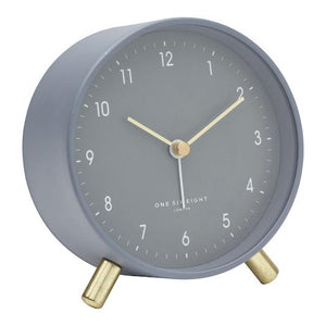 ONE SIX EIGHT LONDON Noah Silent Alarm Clock - Charcoal Grey CLOCK - Zabecca Living