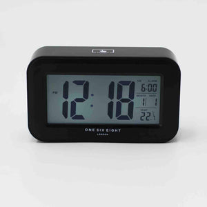 ONE SIX EIGHT LONDON Rielly Digital Rectangle Alarm Clock - Black CLOCK - Zabecca Living