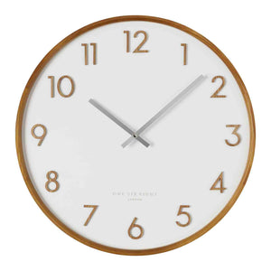 ONE SIX EIGHT LONDON Scarlett Silent Wall Clock 50cms - White CLOCK - Zabecca Living