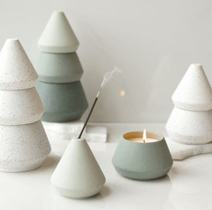 PADDWAX Small White Tree Stack - Cypress and Fir CANDLE - Zabecca Living