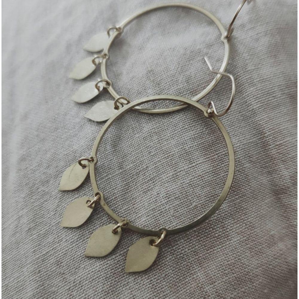 PAIRD Fallen Leaf Hoops Earrings - Zabecca Living