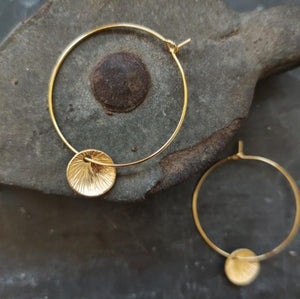 PAIRD Gold Disc Hoops Earrings - Zabecca Living