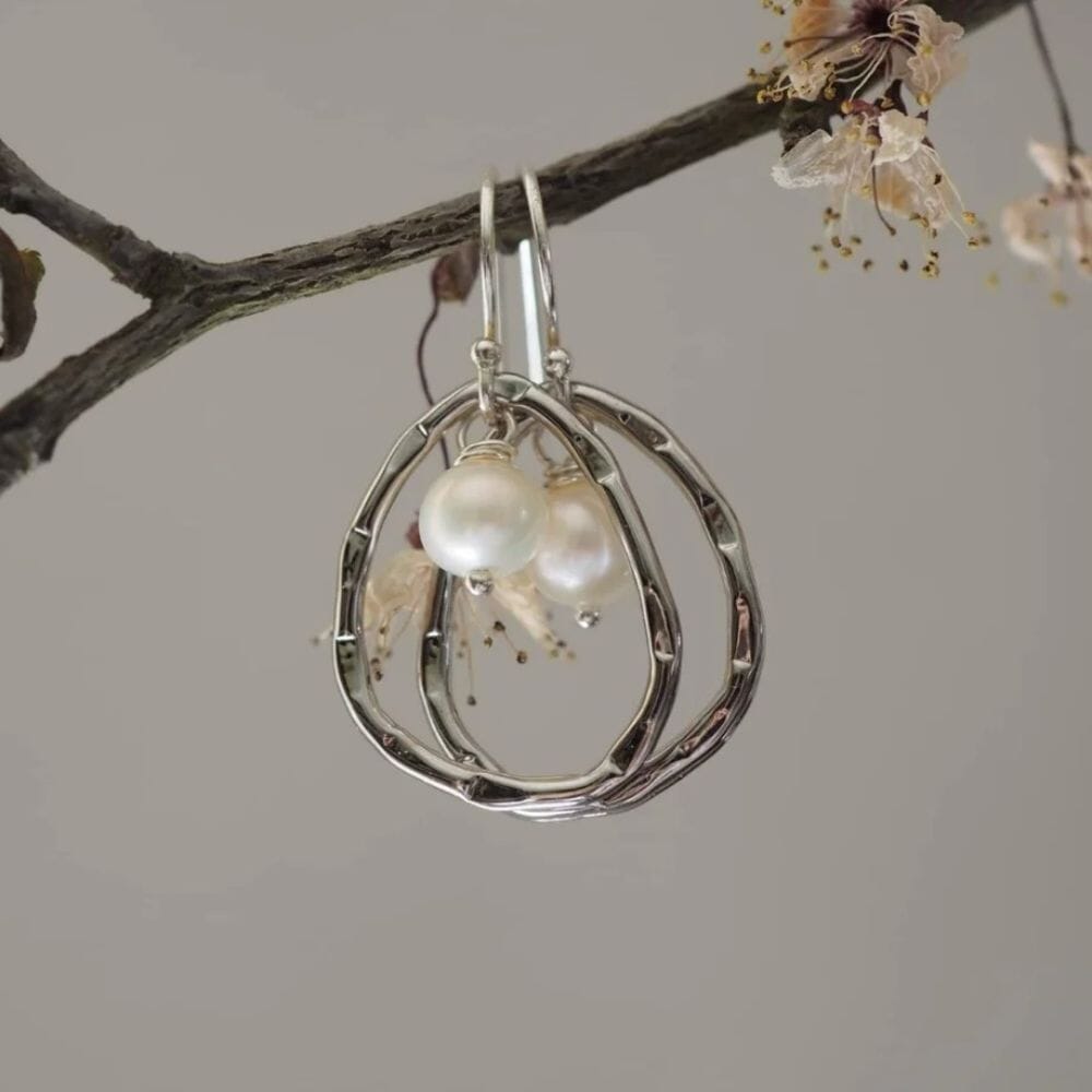 PAIRD Oceania Standard Earwires Earrings - Silver Earrings - Zabecca Living