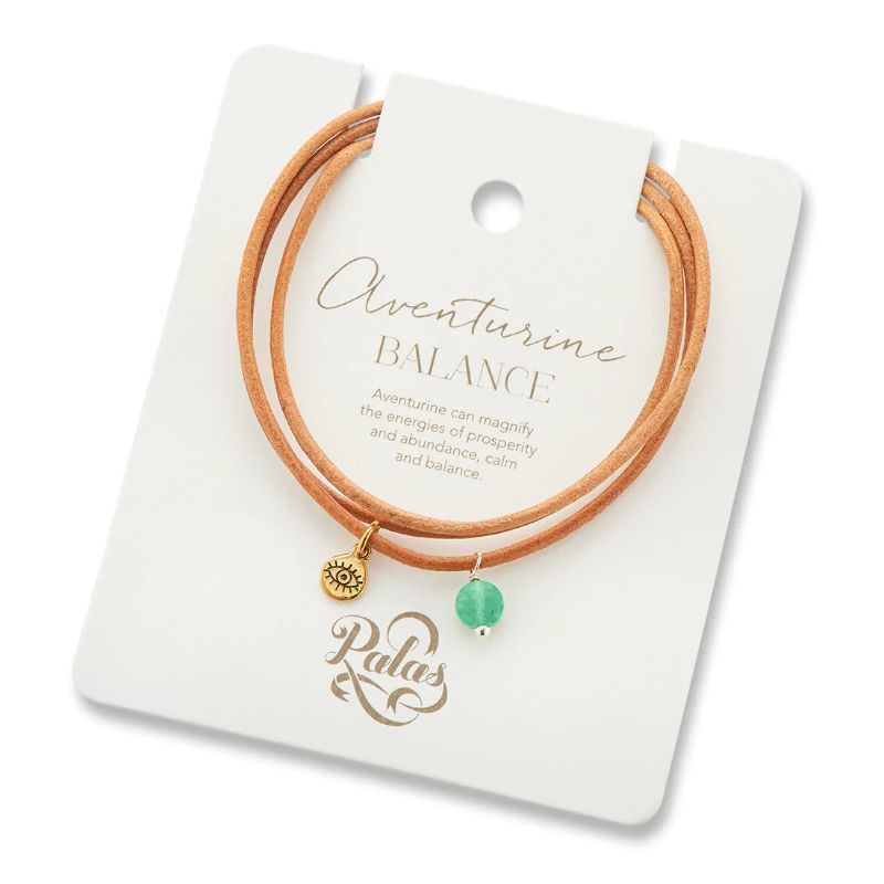 PALAS Aventurine Protection Gem Wrap BRACELET - Zabecca Living