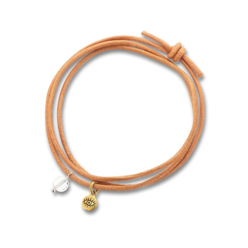 PALAS Crystal Quartz Protection Gem Wrap BRACELET - Zabecca Living