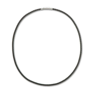 PALAS Fine Leather Necklace 45cm - Black Necklace - Zabecca Living
