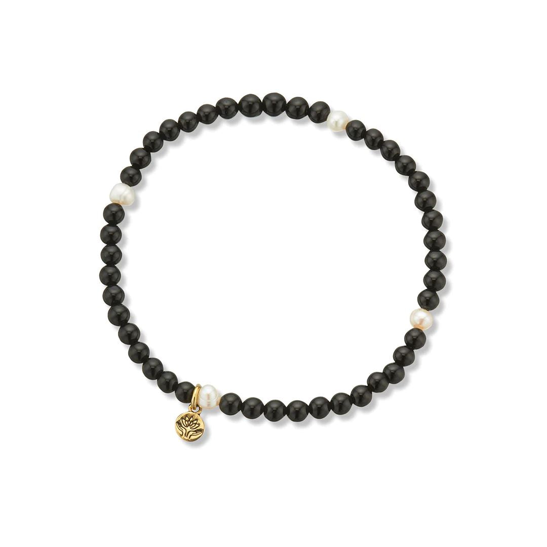 PALAS Onyx & Pearl Propensity Gem Bracelet BRACELET - Zabecca Living