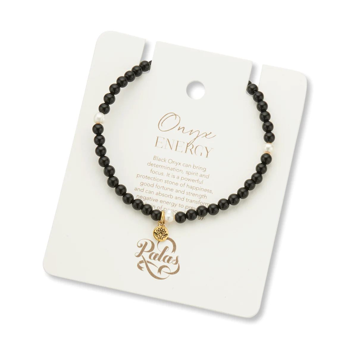 PALAS Onyx & Pearl Propensity Gem Bracelet BRACELET - Zabecca Living