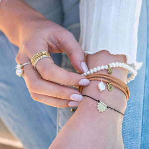 PALAS Pearl Protection Gem Wrap BRACELET - Zabecca Living