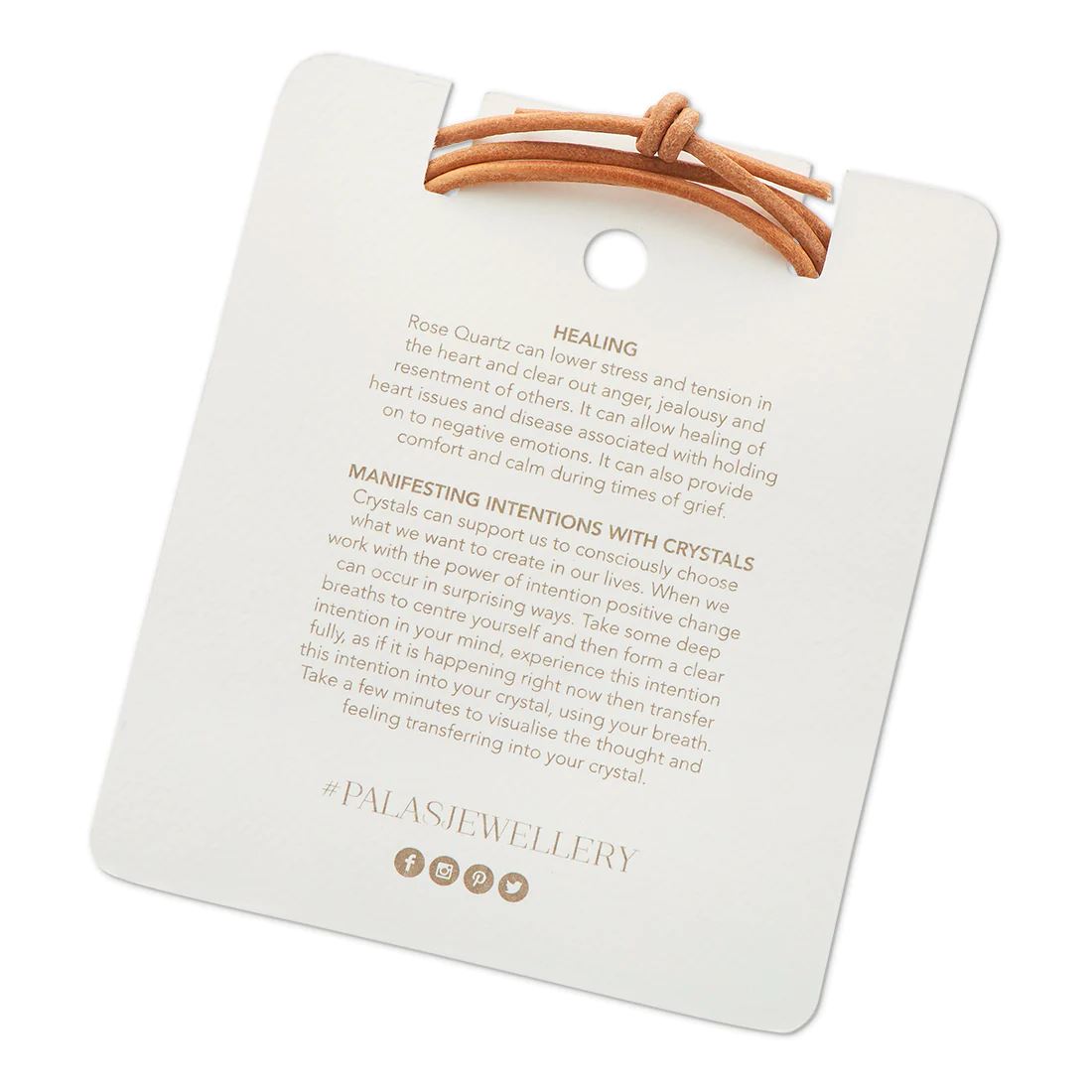 PALAS Rose Quartz Protection Gem Wrap BRACELET - Zabecca Living