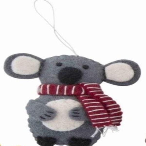 PASHOM Koala with Scarf - Red FESTIVE DECORATIONS - Zabecca Living