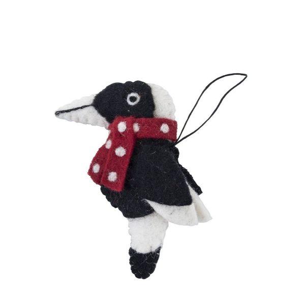 PASHOM Magpie with Scarf FESTIVE DECORATIONS - Zabecca Living