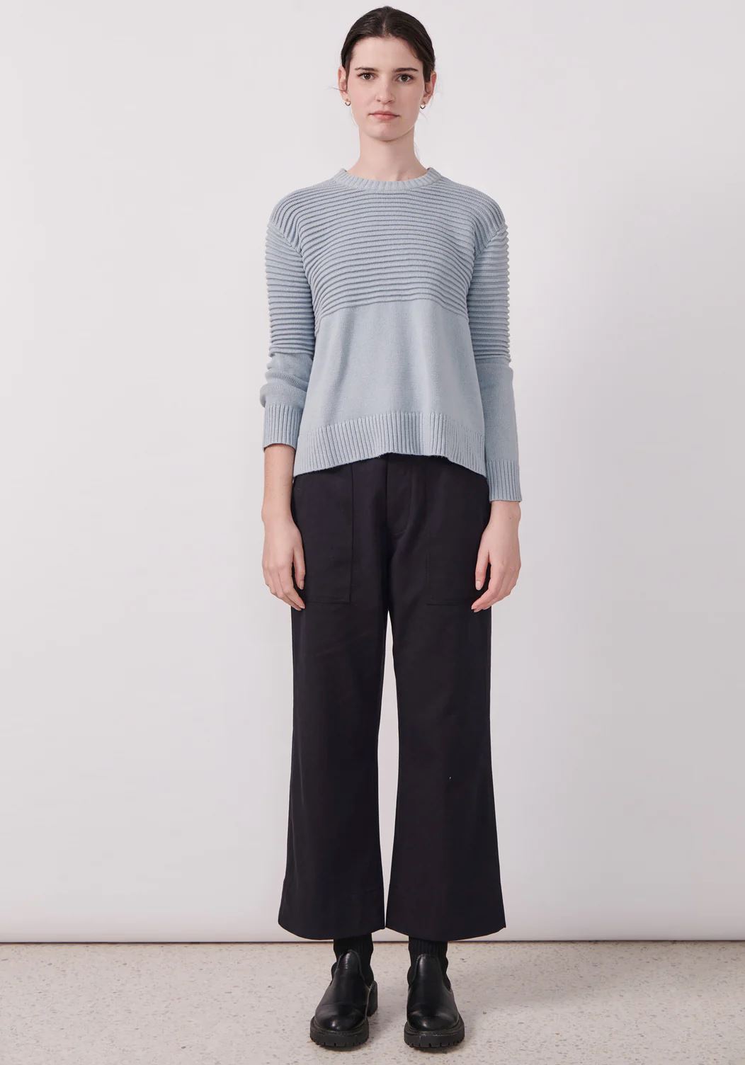 POL Pony Ribbed Knit - Blue Jumpers + Knitwear - Zabecca Living