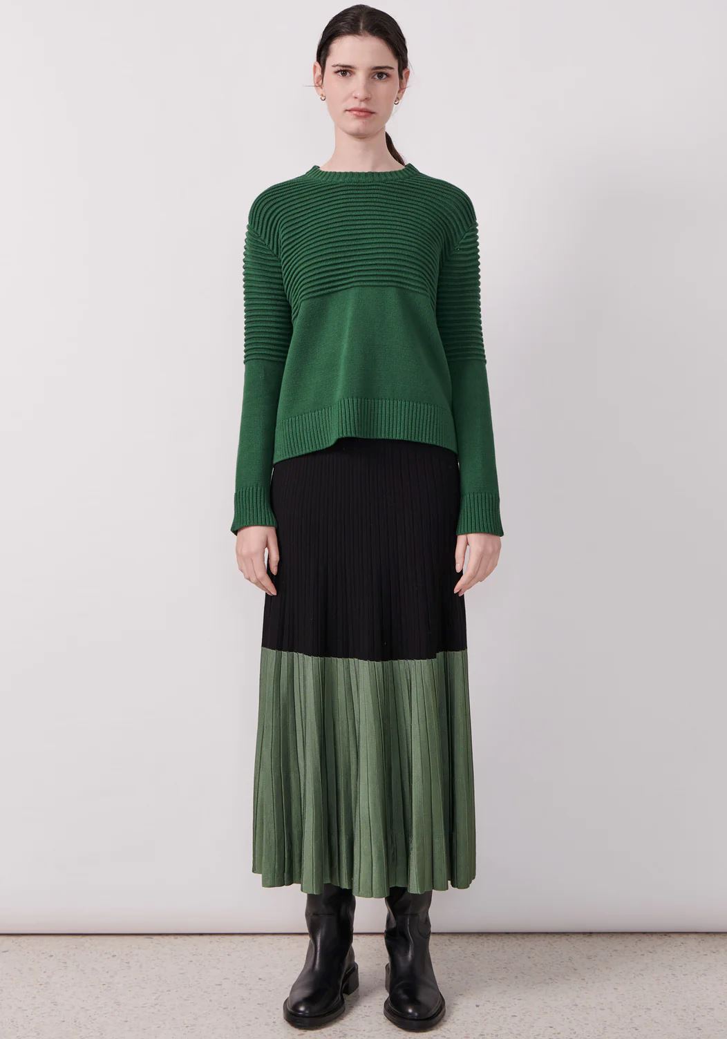 POL Pony Ribbed Knit - Green Jumpers + Knitwear - Zabecca Living