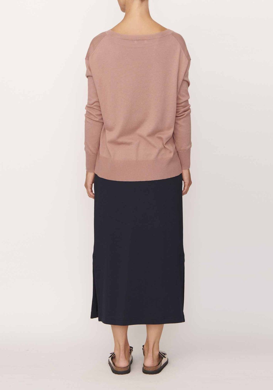 POL Strand V Neck Knit - Rose Jumpers + Knitwear - Zabecca Living