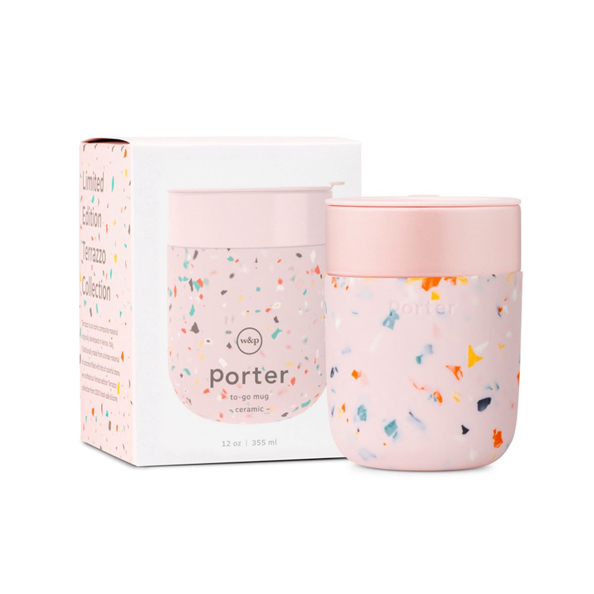 PORTER Ceramic Mug Terrazzo 355ml - Blush DRINKWARE - Zabecca Living