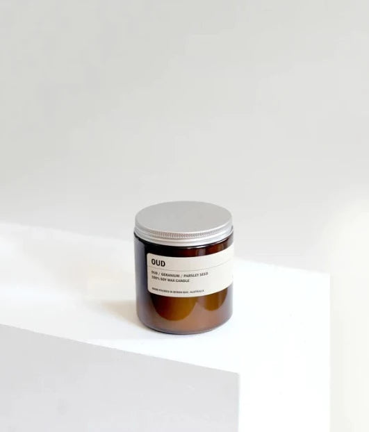 POSIE 250G Amber Jar Soy Candle - OUD CANDLE - Zabecca Living