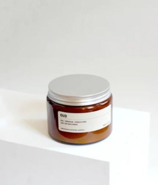 POSIE 500G Amber Jar Soy Candle - OUD CANDLE - Zabecca Living