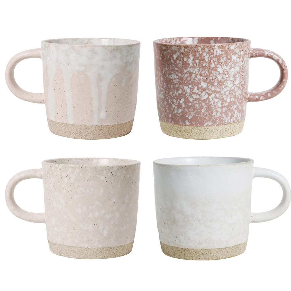 ROBERT GORDON 4PK Mixed Mugs - Strata Pink COFFEE, TEA & DRINKS - Zabecca Living