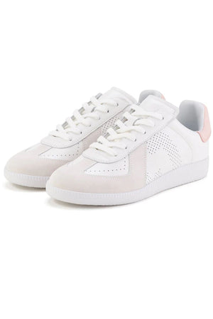 ROLLIE Pace Sneaker - White and Snow Pink FOOTWEAR - Zabecca Living