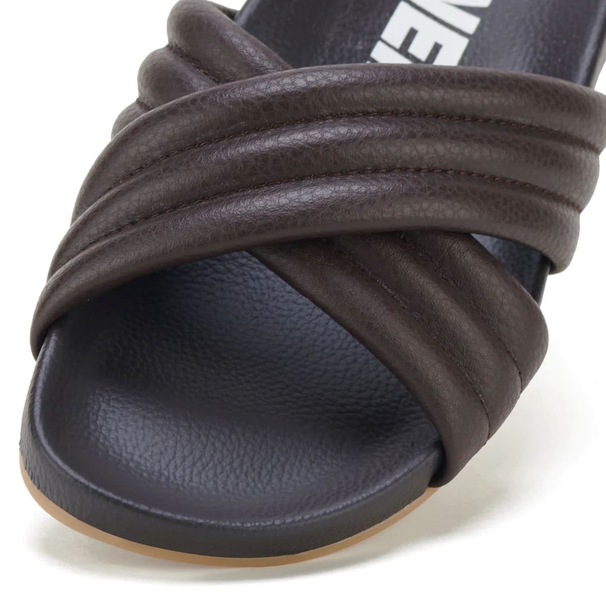 ROLLIE Tide Cross Padded Slides - Chocolate FOOTWEAR - Zabecca Living