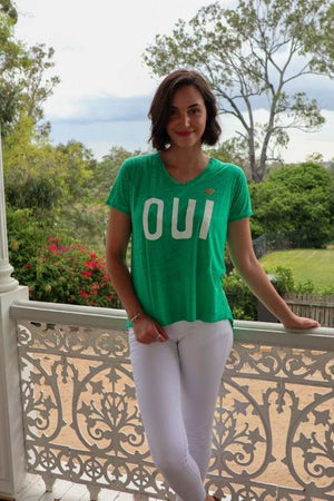 RUBYYAYA Oui T-Shirt - Emerald Tees - Zabecca Living