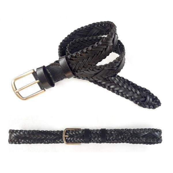 RUGGED HIDE 35mm Woven Belt - Black BELT - Zabecca Living