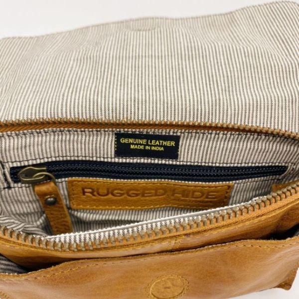 RUGGED HIDE Amelia Clutch - Tan Purse - Zabecca Living