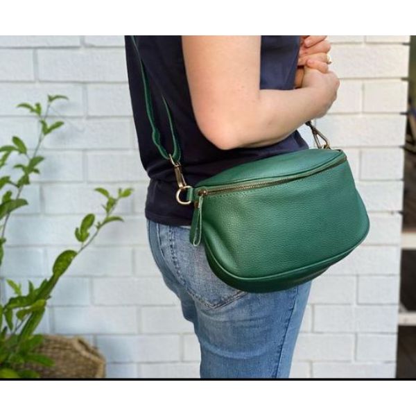 RUGGED HIDE Luna Bag - Pine Green HANDBAG - Zabecca Living