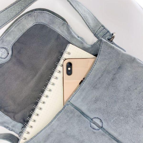 RUGGED HIDE Miranda Handbag - Steel Grey HANDBAG - Zabecca Living