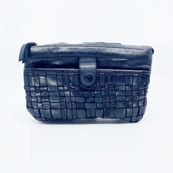 RUGGED HIDE Sadie Woven Handbag - Black Handbag - Zabecca Living