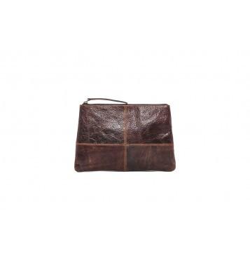 RUGGED HIDE Stephanie Clutch CLUTCH BROWN - Zabecca Living