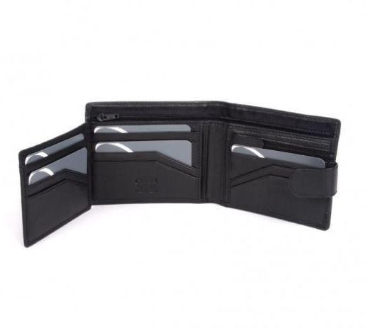 RUGGED HIDE Zac Mens Wallet Black MENS WALLET - Zabecca Living