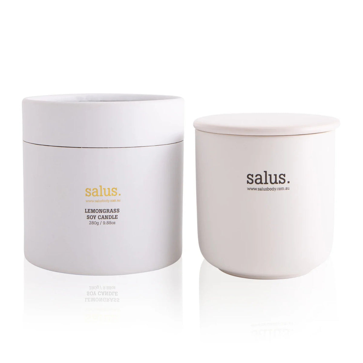 SALUS Soy Porcelain Candle - Lemongrass CANDLE - Zabecca Living