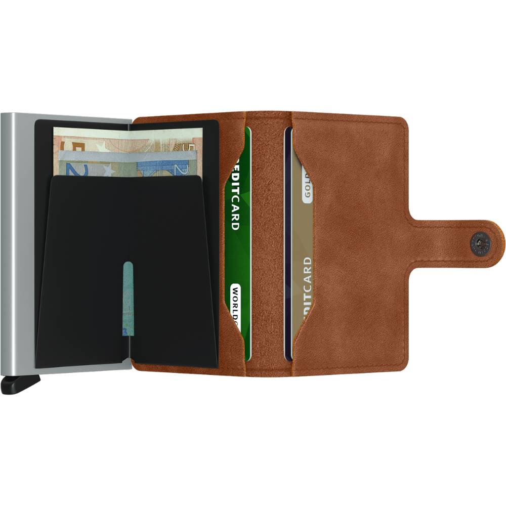SECRID Miniwallet - Vintage Cognac Silver WALLET - Zabecca Living
