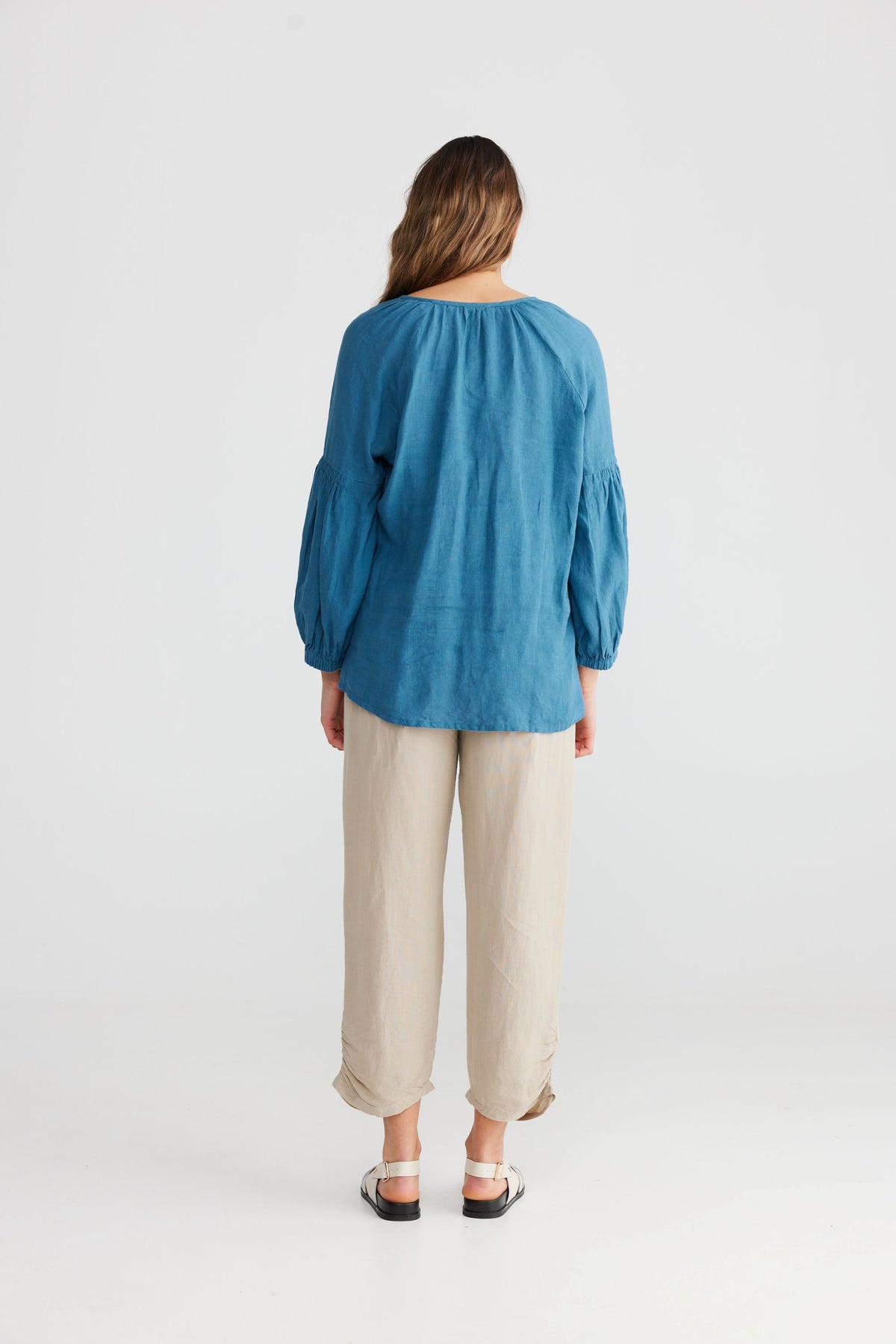 SHANTY Salemo Top - Steel Blue Shirts & Blouses - Zabecca Living