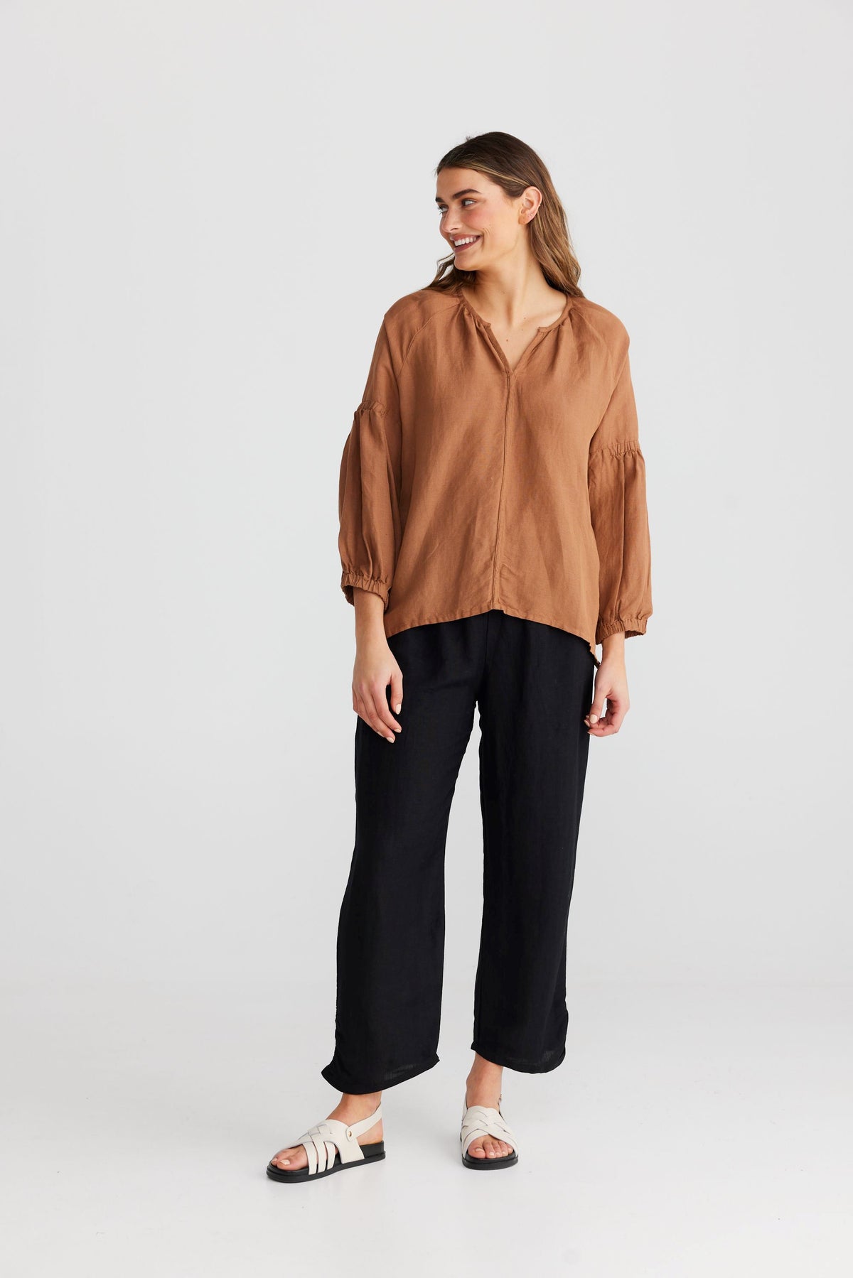 SHANTY Salemo Top - Terracotta Shirts &amp; Blouses - Zabecca Living