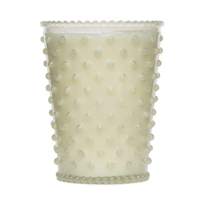SIMPATICO 100Hr Hobnail Candle CANDLE WHITE FLOWER - Zabecca Living