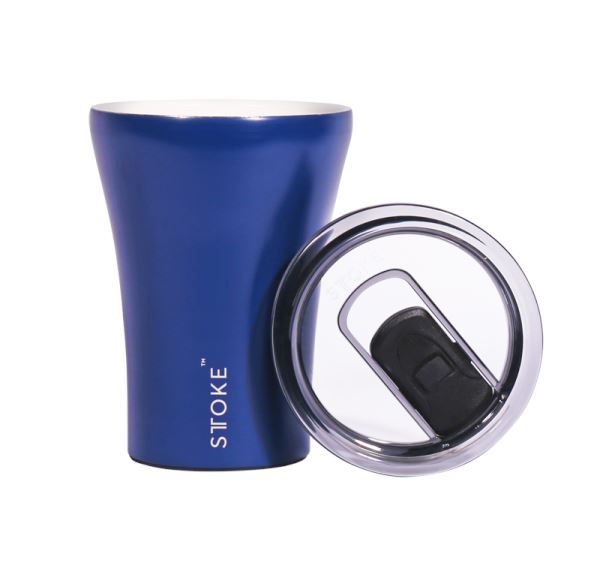STTOKE Reusable Coffee Cup 8OZ/227ml COFFEE, TEA & DRINKS MAGNETIC BLUE - Zabecca Living